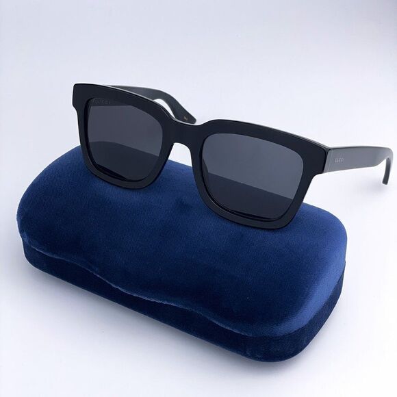NEW GUCCI WEB GG0001SN 001 Black Smoke Square Men Sunglasses main image 7